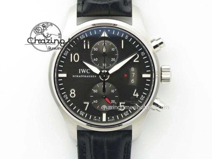 MIROTIME 0509 Pilot Chrono IW377726 ZF 1:1 Best Edition Green Dial on Brown Leather Strap A Trendsetting 7125